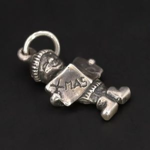 Sterling Silver 925 DESIGNER EFS Christmas Carol Singer Bracelet Charm MEXICO